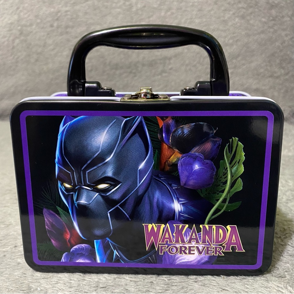 Marvel Black Panther Wakanda Forever Collectible Tin Lunchbox Small